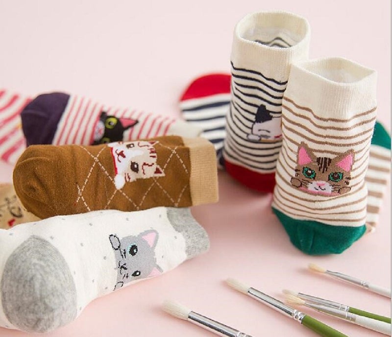 Jeasona Womens Cat Socks Cat Mom Lovers Gifts for Women Teenage Girls - Image 3